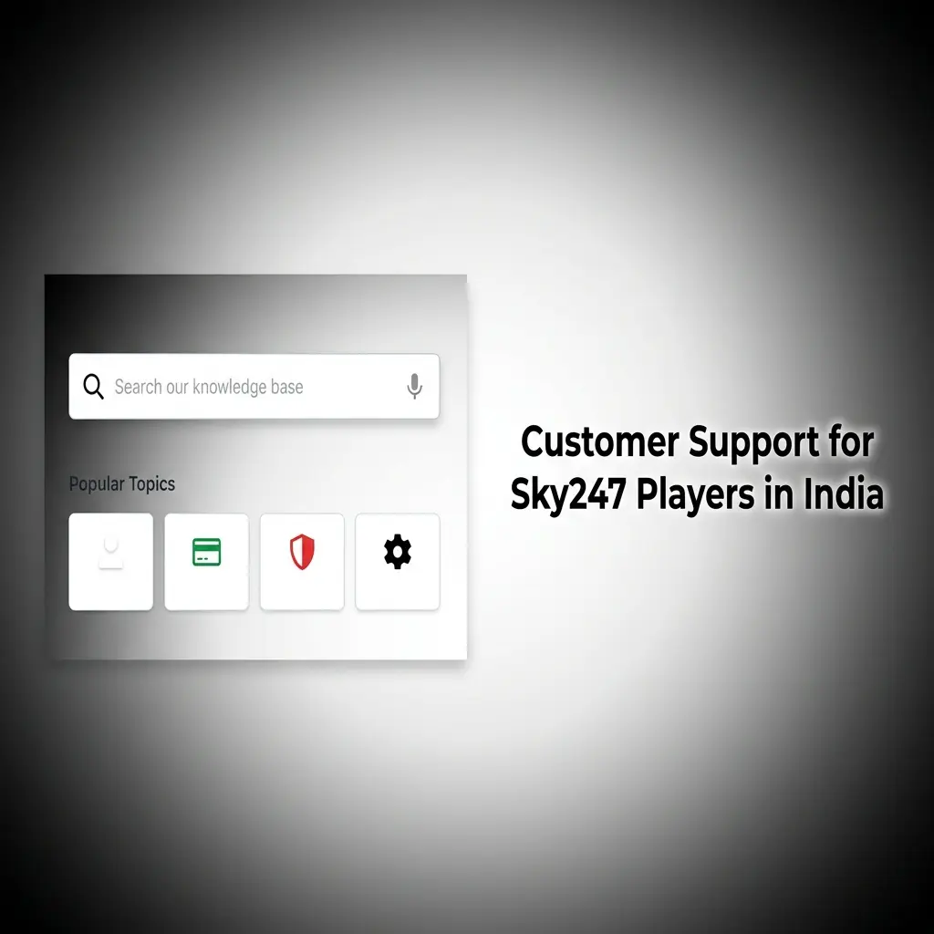 Sky247 customer support options in India showing live chat, email, and Telegram contact methods available 24/7