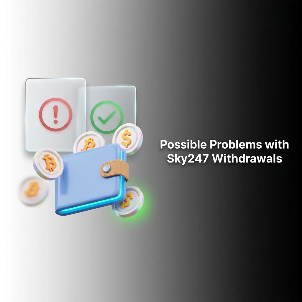 Sky247 withdrawal issues including pending requests, KYC delays, bonus conditions, incorrect payment details, and crypto errors