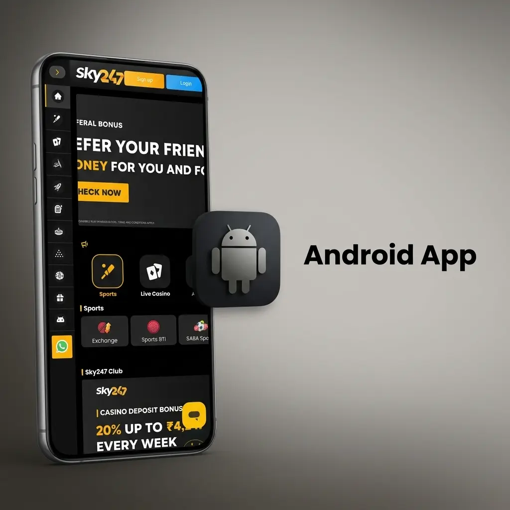 Sky247 Android APK download and installation steps for smartphones and tablets running Android 5.0 or higher