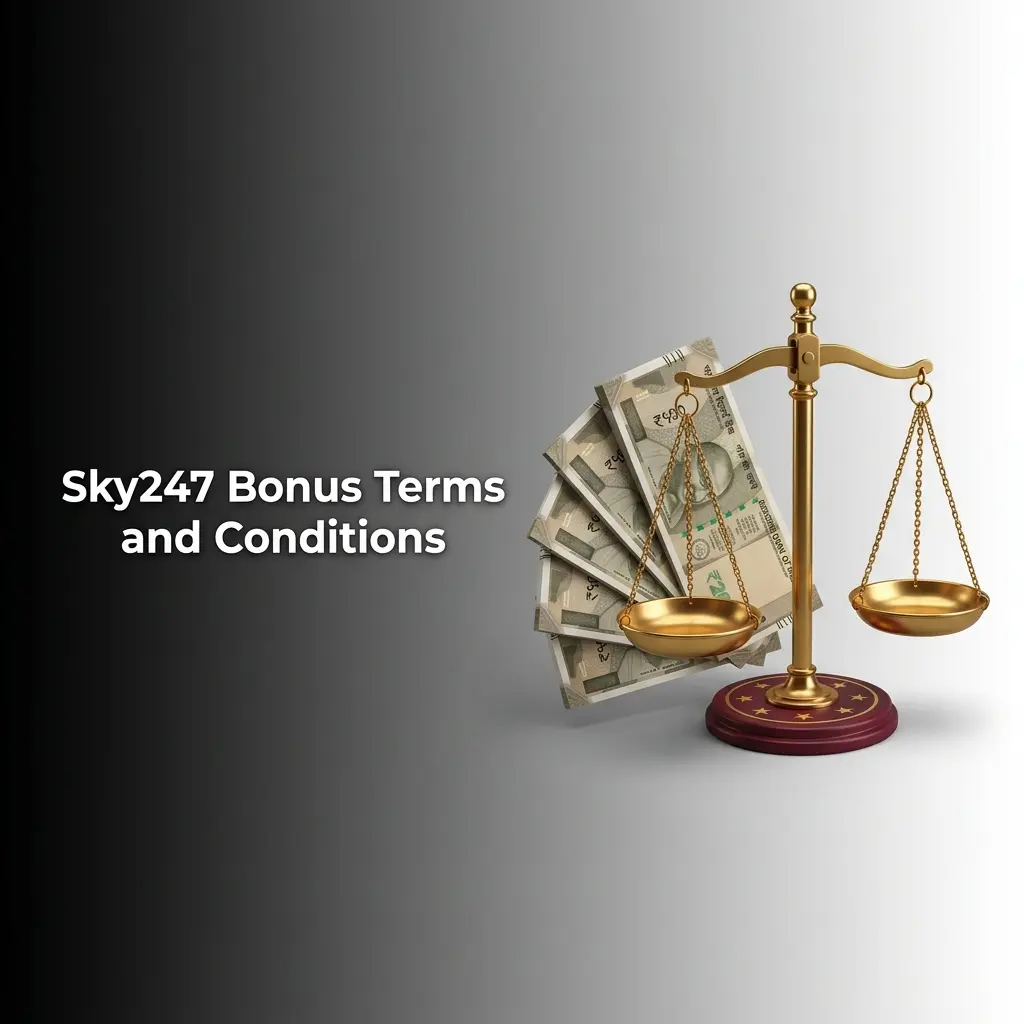 Sky247 bonus terms covering wagering requirements, validity, game contributions, and withdrawal restrictions for verified accounts