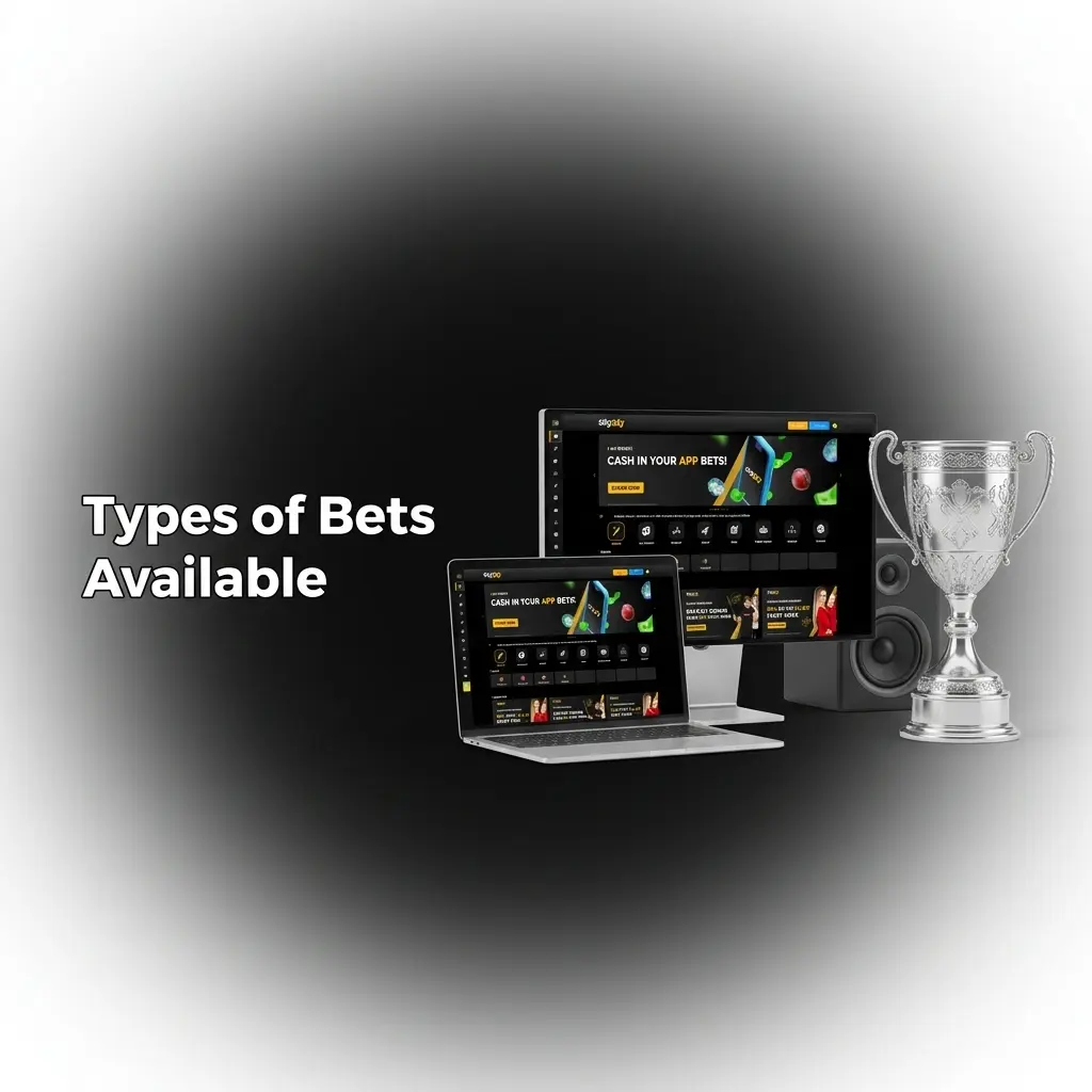 Single, Express Accumulator, and System bet types explained with odds and payout structures for sports betting