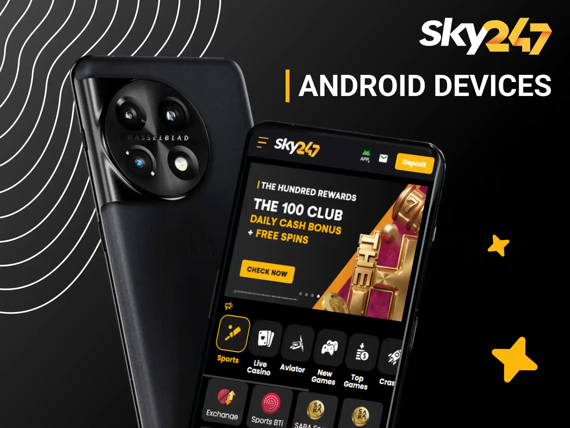 Check compatible Android devices to run the Sky247 mobile app properly.