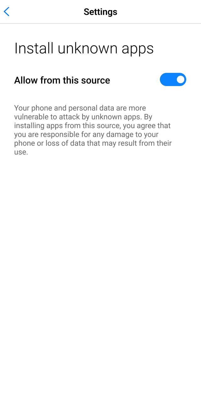 Allow third-party Android installations in settings to set up Sky247 app.