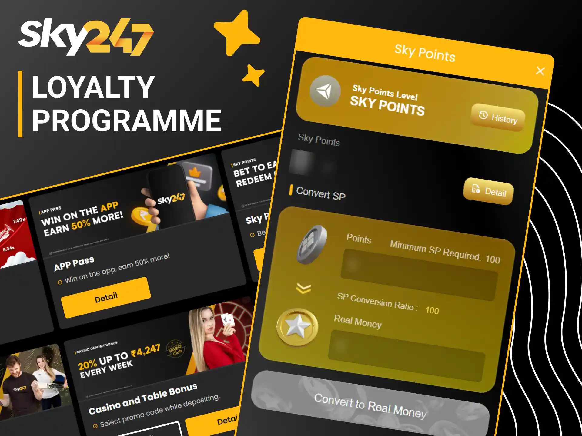 Earn exclusive bonus points through the Sky247 loyalty program.