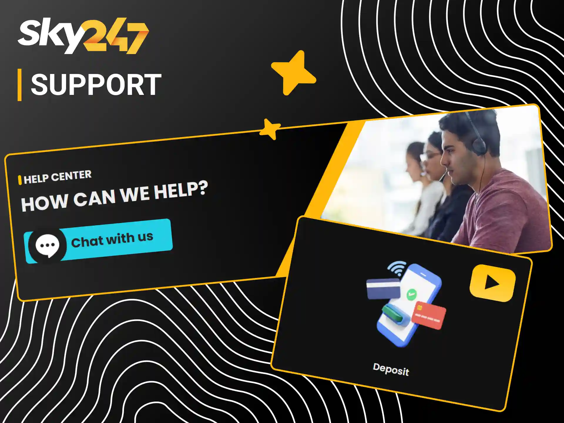 Reach out to the Sky247 support team for help with deposit transactions.