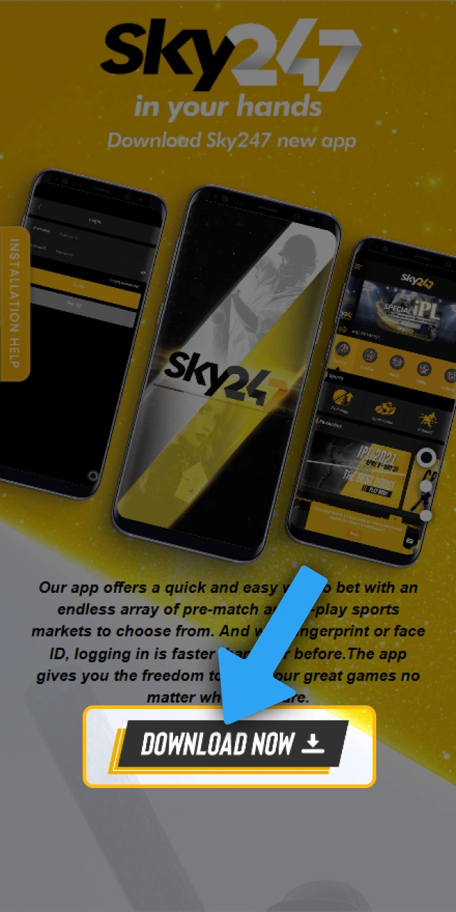 Get the Sky247 app to start your personal account login process.