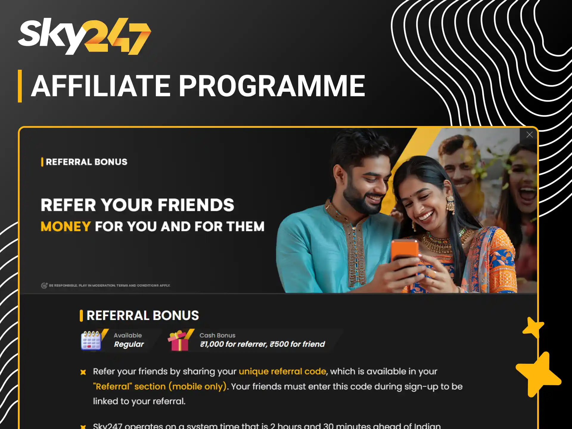 Partner with Sky247 affiliate program to earn referral commissions online.