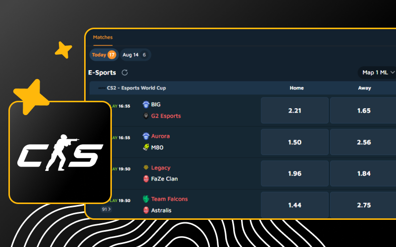 Sky247 offers competitive odds for CS2 esports betting options online.