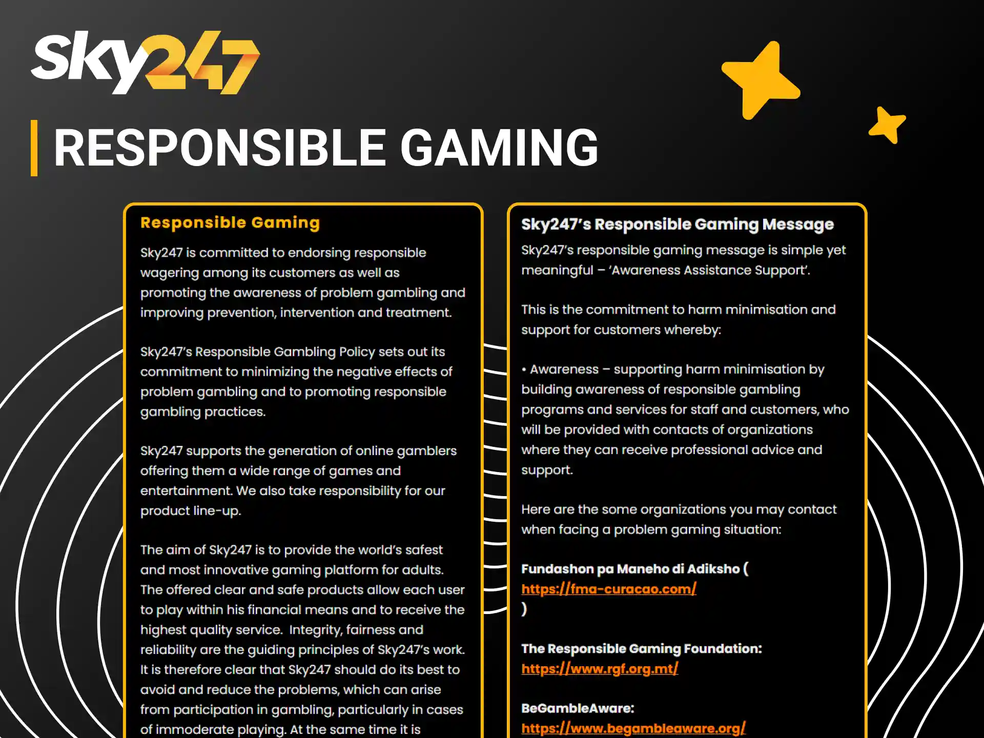 Follow safe gambling practices while enjoying games on Sky247 online.