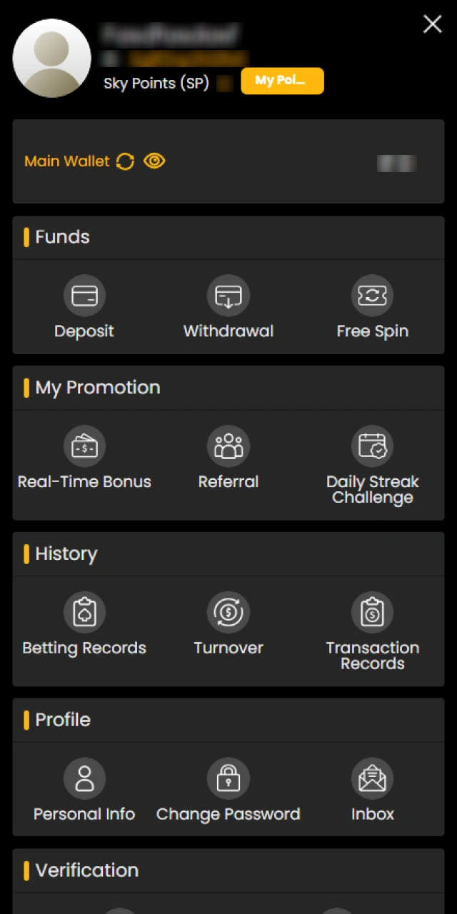 Submit your payout request on Sky247 to complete the withdrawal.